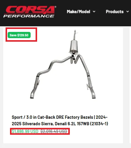 Corsaperformance 10% offer